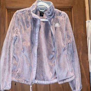 North face Furry Jacket Gray